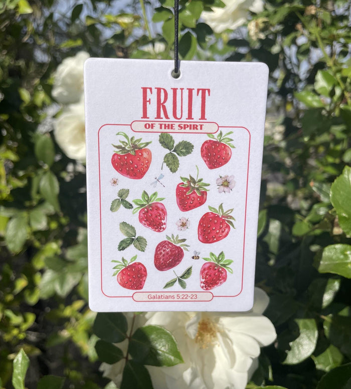 Strawberry Scented Christian Car Air Freshener – Fruit of the Spirit