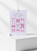 John 3:16 Car Air Freshener – Christian Gift, Coquette Pink Bows