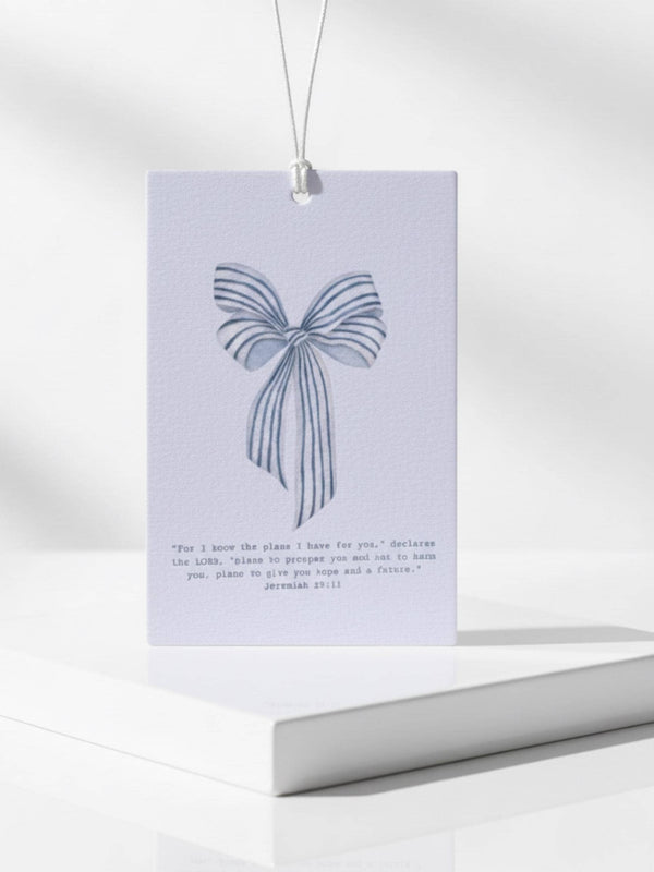 Jeremiah 29:11 Car Air Freshener | Blue Bow Christian Coquette