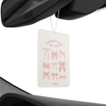 John 3:16 Car Air Freshener – Christian Gift, Coquette Pink Bows