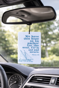 We Have This Hope | Hebrews 6:19 Nautical Car Air Freshener | Ocean Breeze Scented Sailboat Accessory