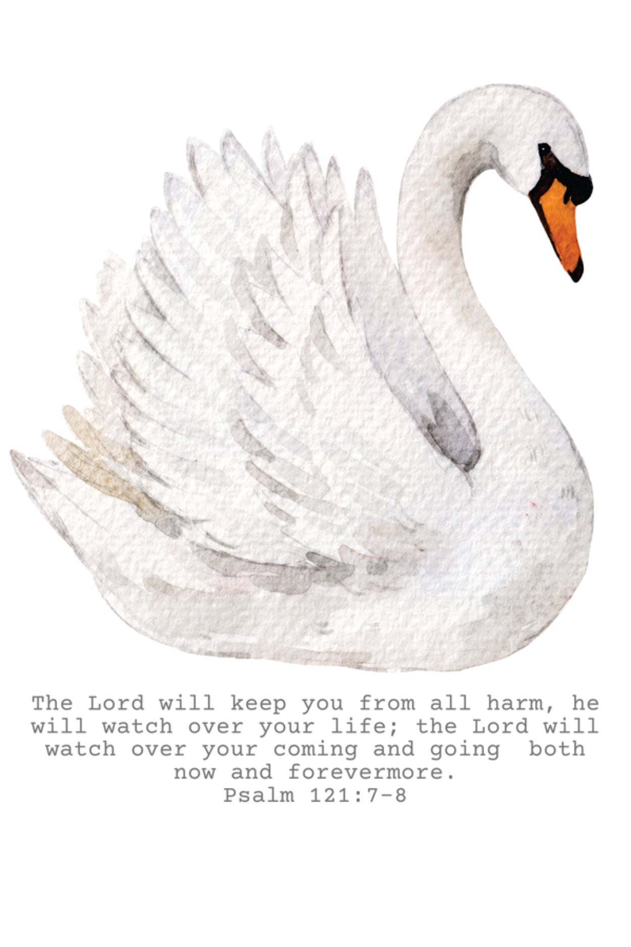The Lord Will Keep You | Psalm 121 Swan Car Air Freshener | New Linen Scented Christian Auto Accessory
