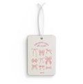 John 3:16 Car Air Freshener – Christian Gift, Coquette Pink Bows