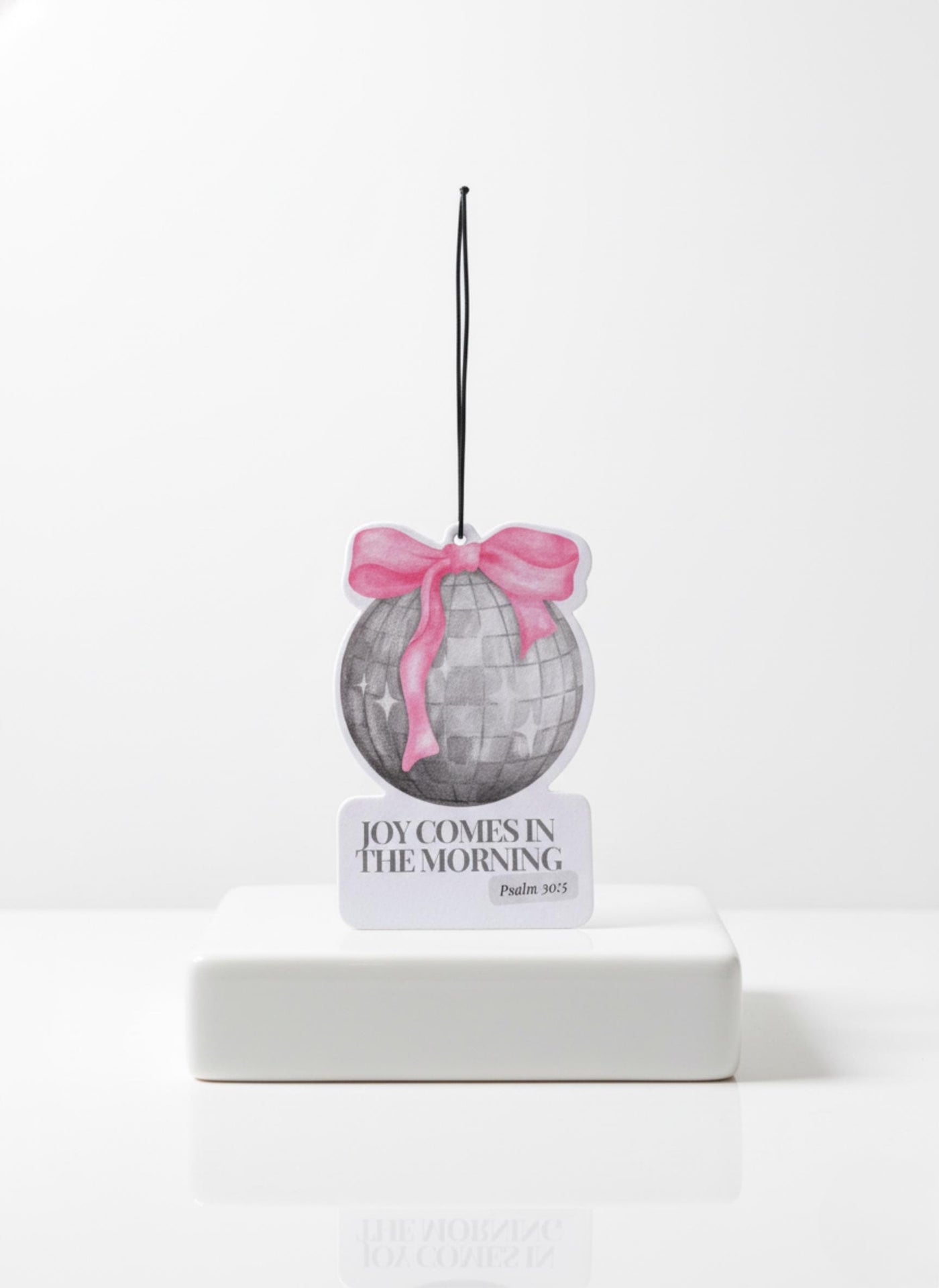 Psalm 30:5 Disco Ball Car Air Freshener – Honeydew Floral Scent