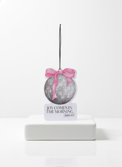 Psalm 30:5 Disco Ball Car Air Freshener – Honeydew Floral Scent