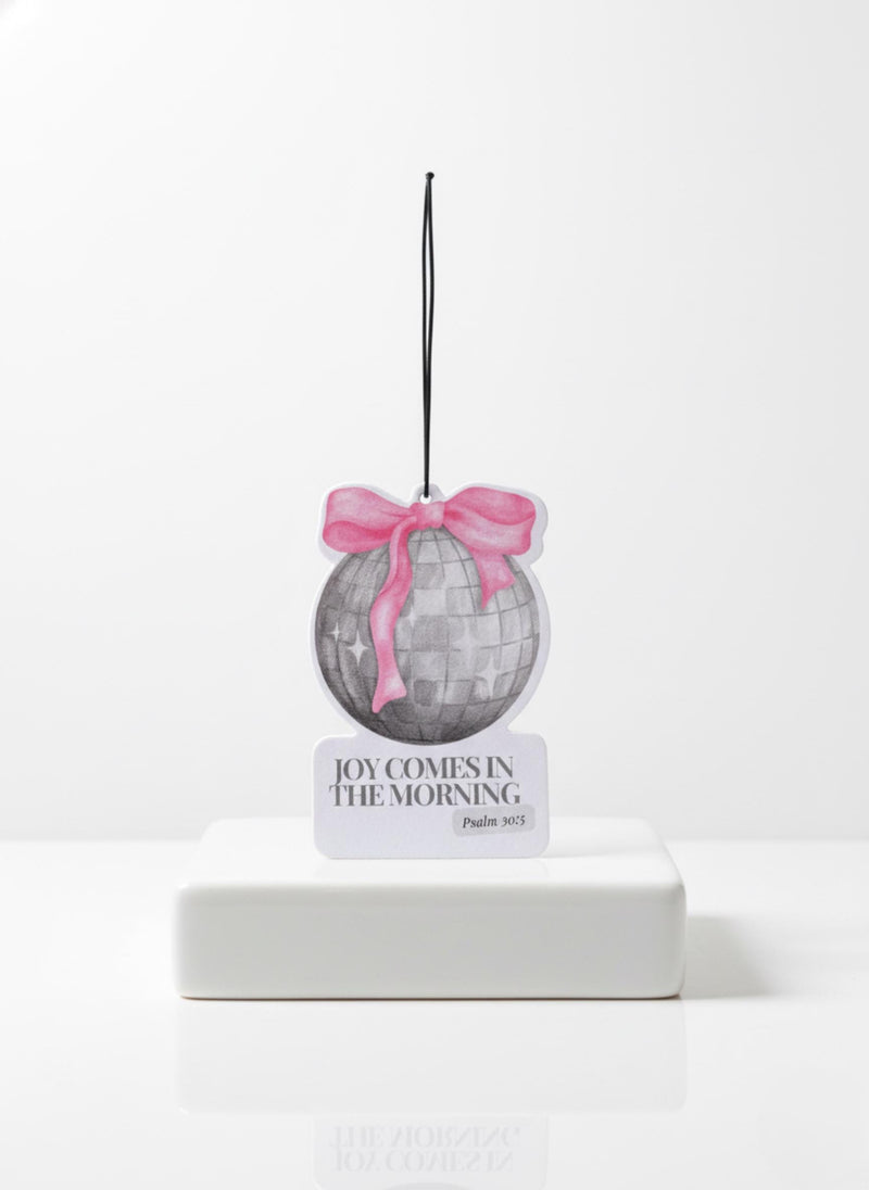 Psalm 30:5 Disco Ball Car Air Freshener – Honeydew Floral Scent
