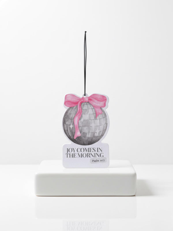 Psalm 30:5 Disco Ball Car Air Freshener – Honeydew Floral Scent