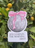 Psalm 30:5 Disco Ball Car Air Freshener – Honeydew Floral Scent