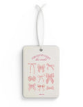 John 3:16 Car Air Freshener – Christian Gift, Coquette Pink Bows
